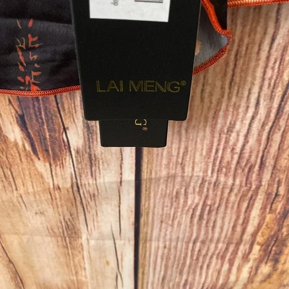 Lai Meng Five Cats Medium Size Women‎ Button down Top with a Tie  NWT - Picture 7 of 11